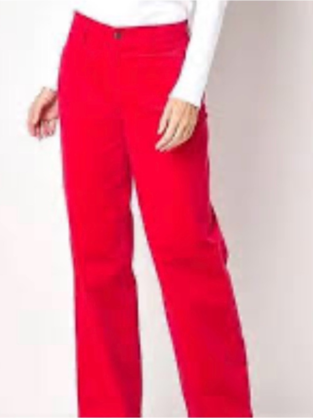 St. John Red Boot-Cut Pants